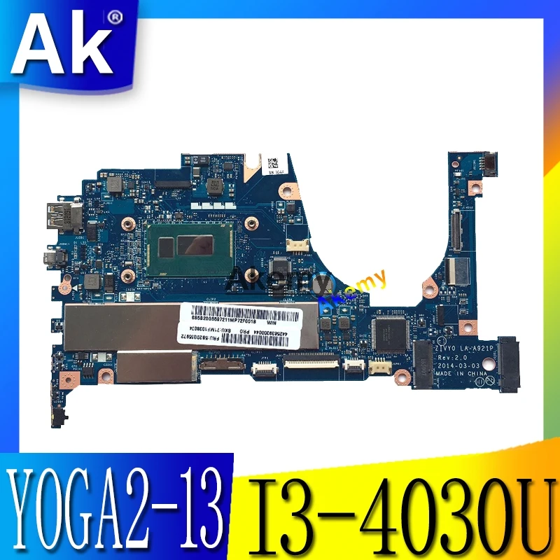 

Новый и оригинальный ноутбук Lenovo YOGA2-13 Yoga 2 13 материнская плата с I3-4030U cpu 4G RAM LA-A921P 5B20G55969