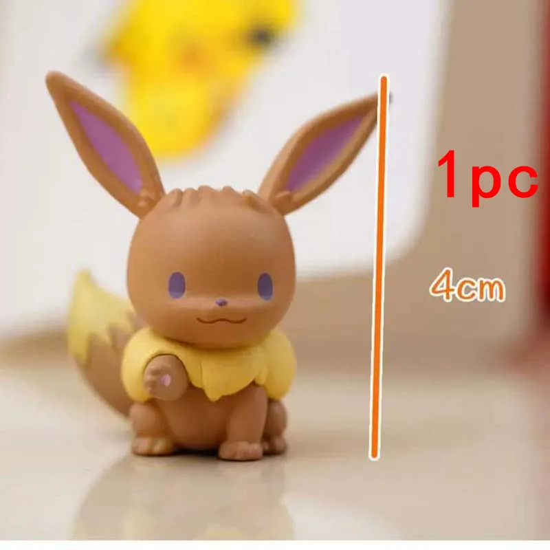 5pcs/set Pikachu Toys Car Ornament Charmander Bulbasaur Squirtle Eevee Gashapon Anime Action Figures For Kids Gift | Тематическая