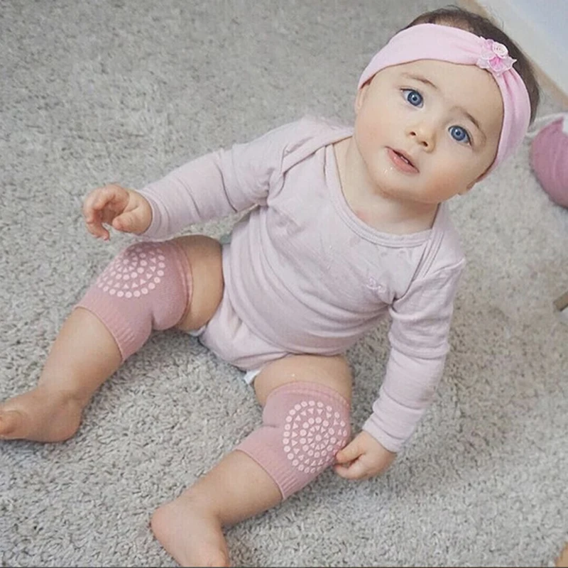Children's Crawling Knee Pads Unisex Cotton Baby Leg Warmer Non-slip Elbow Cushion For 0-24 Months Safety Pad Dropship |