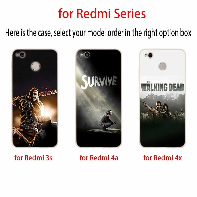 Модный мягкий чехол из ТПУ Ходячие мертвецы для Xiaomi Redmi Note 10 9 8 7 6 5 Pro Max 10S 9S 9T 8T note10