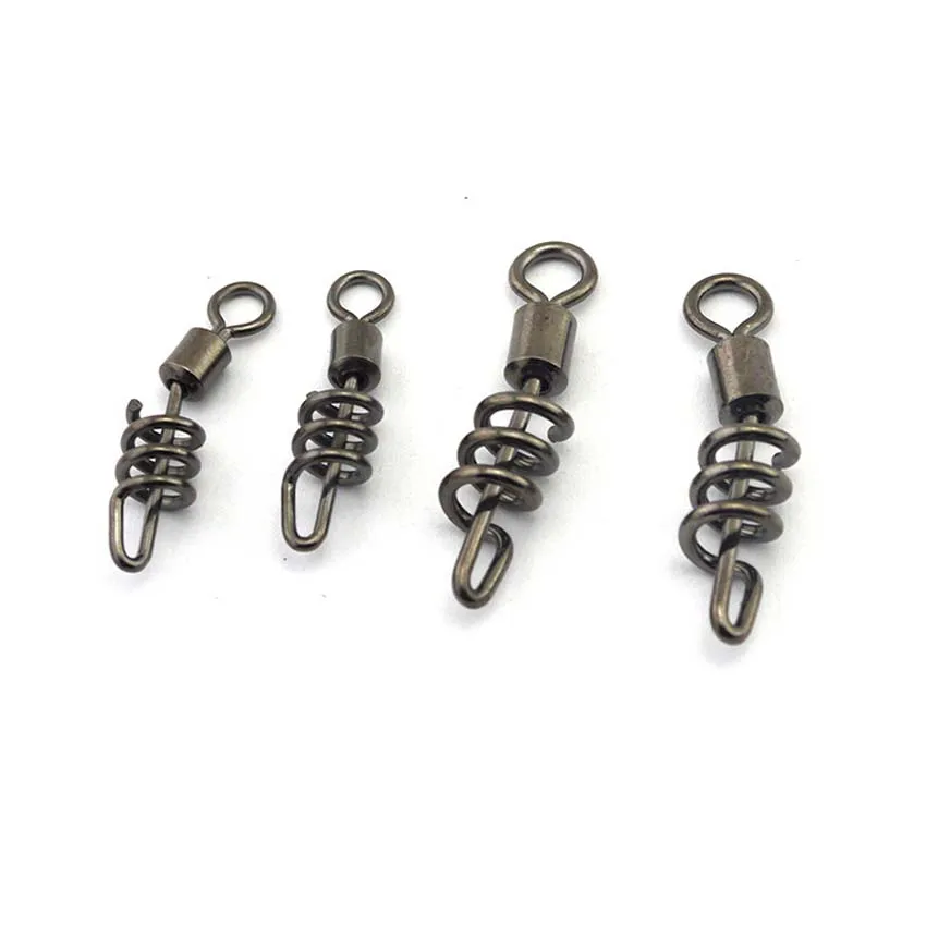 5 шт./лот цилиндр вертлюг с винтовой защелкой рыболовные снасти Вертлюги