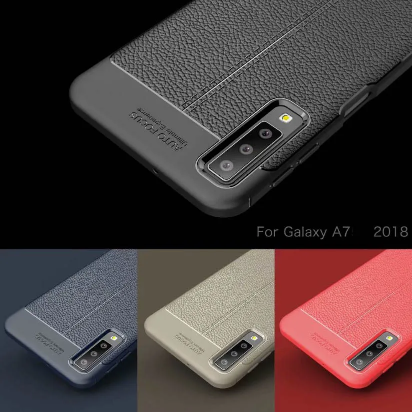 Броня противоударный мягкий чехол для samsung Galaxy A7 2018 задняя крышка телефона
