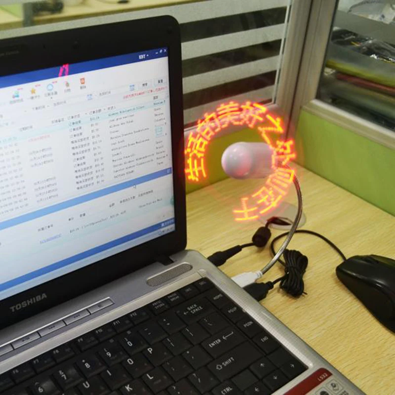 Kebidumei DIY гаджет мини USB вентилятор красный светильник кий программируемый
