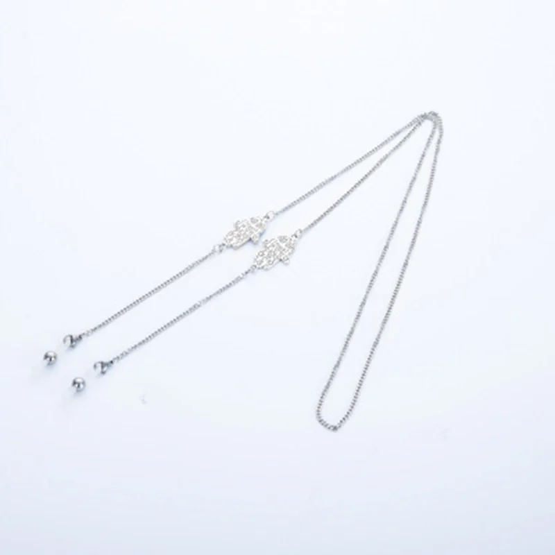 Lolita Vintage Eyeglass Chains Silver Hand Shape Anti-slip Eyewear Around Neck Sunglasses Chain Glasses Accessories | Аксессуары для
