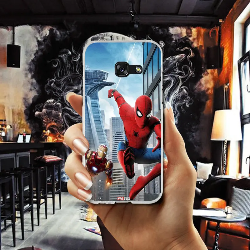 Marvel Spiderman Art Soft TPU Cell Phone Cases for Samsung Galaxy S2 S3 S4 S5 Mini S6 S7 S8 S9 S10 Edge Plus Lite Note 5 8 Coque |