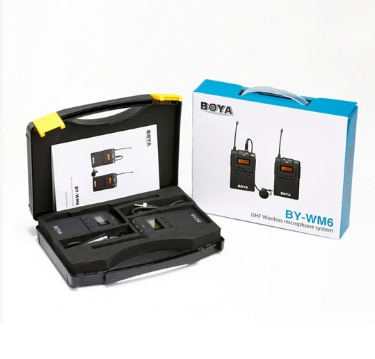 By wm6 UHF Беспроводной микрофон Системы всенаправленный петличный для DV DSLR|lavalier