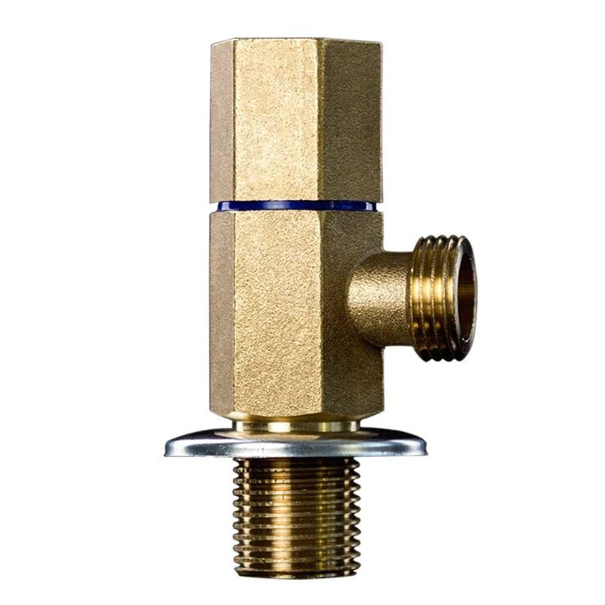 1/2&quot brass angle valve triangle copper hot and cold thickening water stop | Обустройство дома