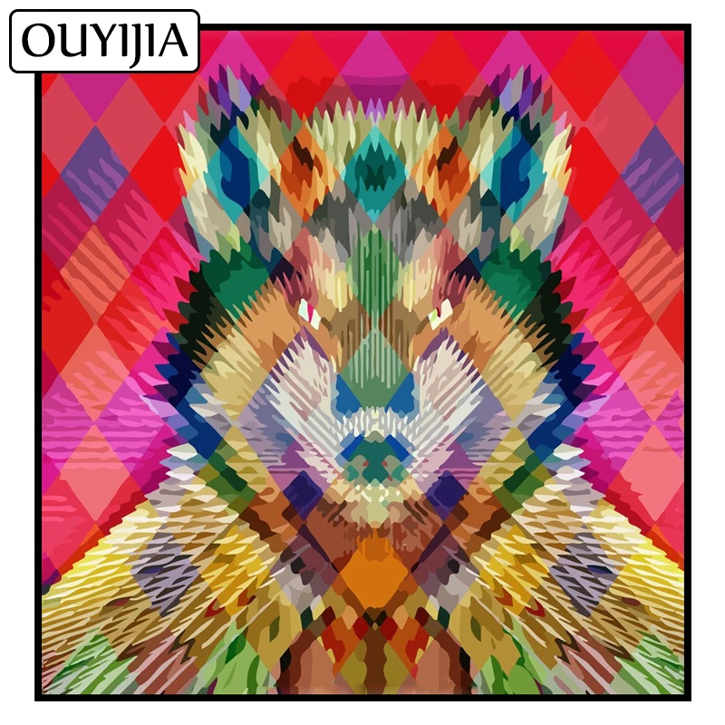 OUYIJIA 5D иллюстрации волк Diy вышивка O животные алмазная живопись крестиком