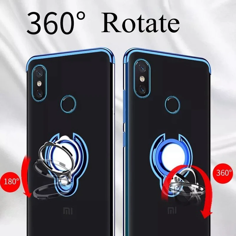 Чехол подставка с кольцом на палец для Xiaomi 8 SE Max 3 металлический магнитный чехол