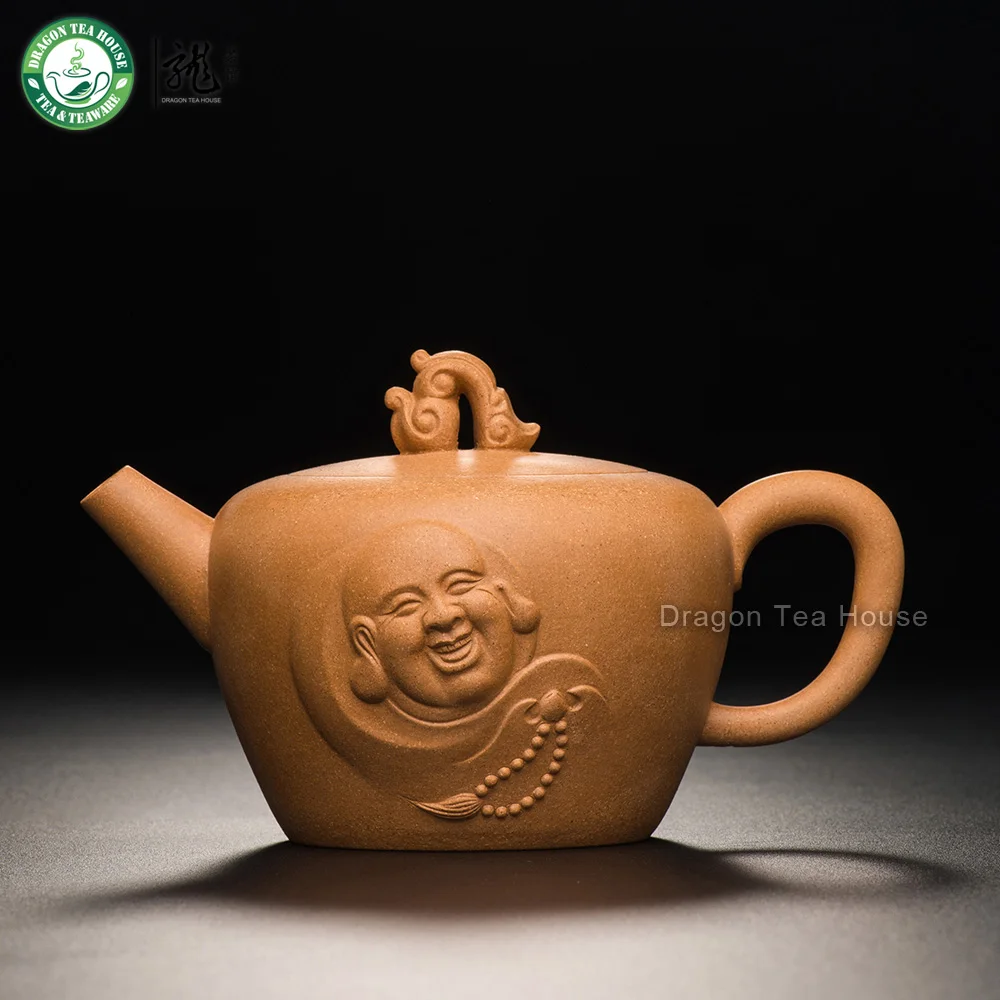 

Buddha Handmade Yellow Yixing Zisha Clay Teapot By Shao Meihua 270ml 9.12 oz