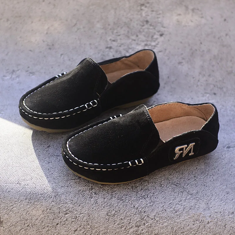 кожа Мальчиков Повседневная Обувь Детские кроссовки Дети Горох обувьТапки