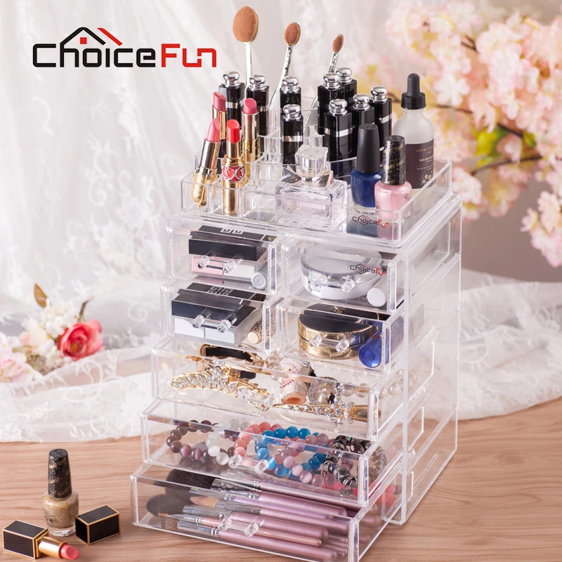 Выбор Забавный роскошный большой ящик для хранения косметики прозрачный съемный