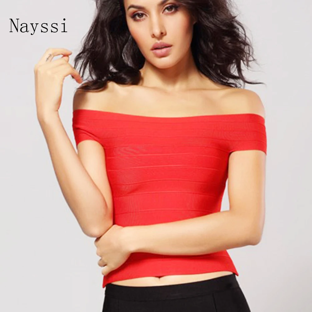 Nayssi 2019 Новое поступление высокое качество красная женская майка с открытыми