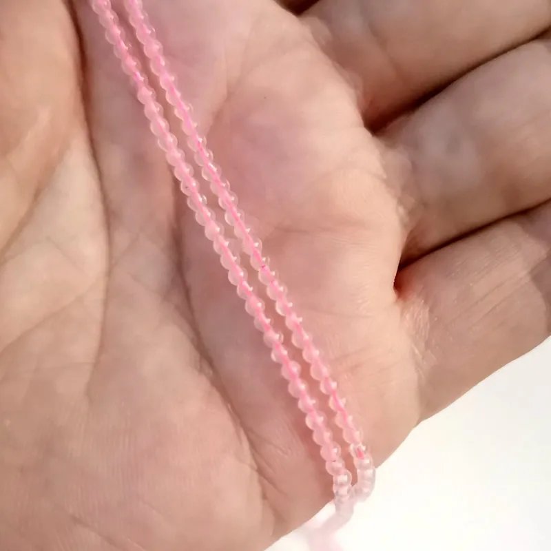 Pink crystal Натуральный камень кварц Лазурит гранатовый Кристалл Агаты круглые свободные бусины 2 мм 3 мм для самостоятельного изготовления ювелирных изделий браслет аксессуары - Цвет: Pink crystal