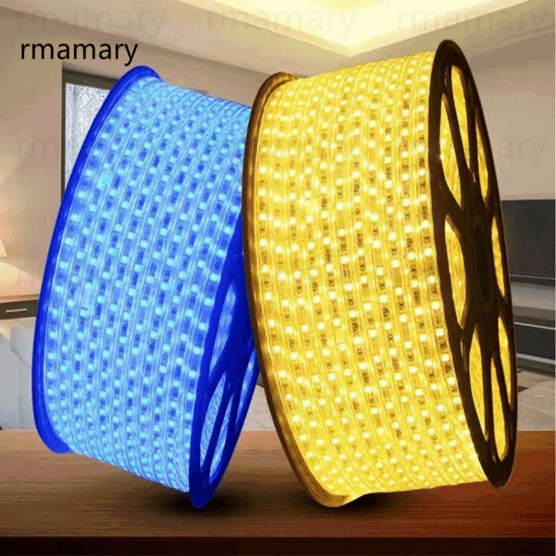 Праздничные светодиодные полосы 100 м 4 штекера 3014 полоса 120led/метр Рождество AC220V IP67