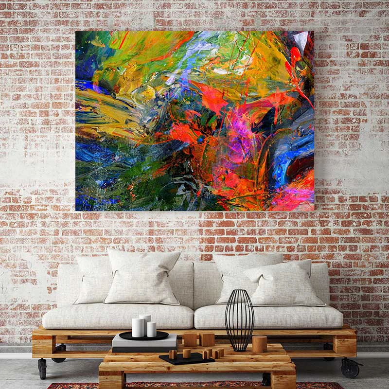 

Wall art canvas painting abstract colourful oil painting photo print poster home decoration picture for living room no frame
