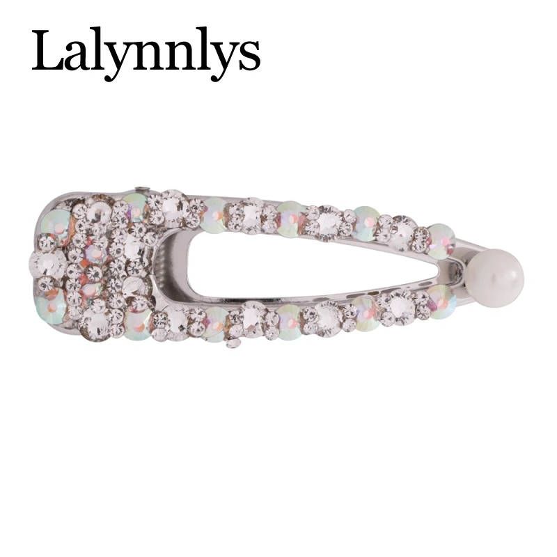 Lalynnlys модные стразы заколки для волос Искусственный жемчуг женщин вечерние