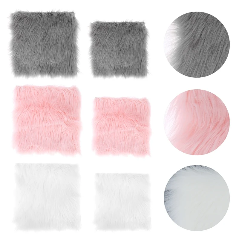 Чехол для стула из искусственной овечьей кожи 3 цвета теплый пушистый шерстяной