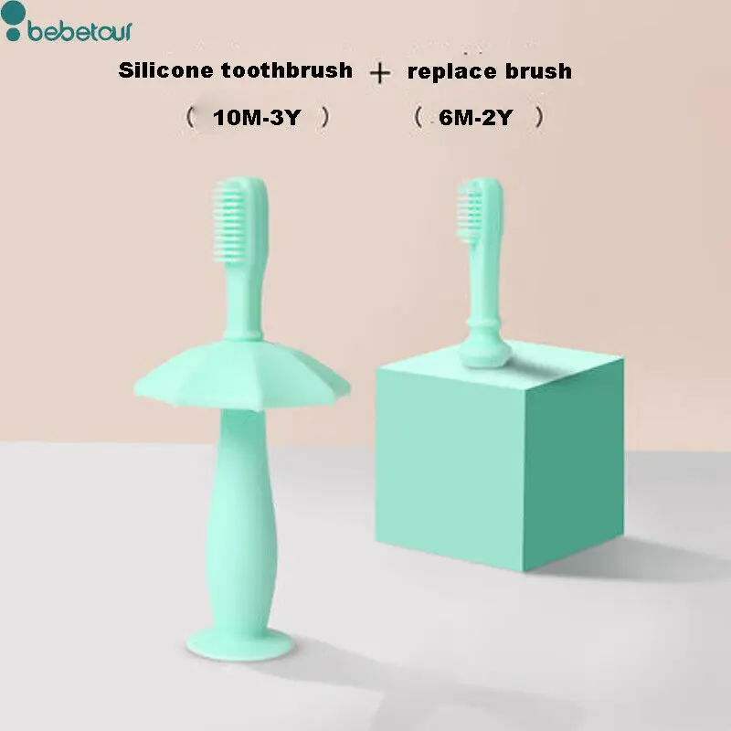 Bebetour Training Toothbrush Teether for Toddlers Kids Tooth Brush Set Mouth Cup