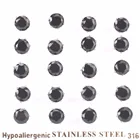 Серьги LUXUSTEEL для мужчин, серьги-гвоздики черного цвета с кристаллами, серьги, рождественские серьги из нержавеющей стали, оптовая продажа, 10 пар сережек в комплекте