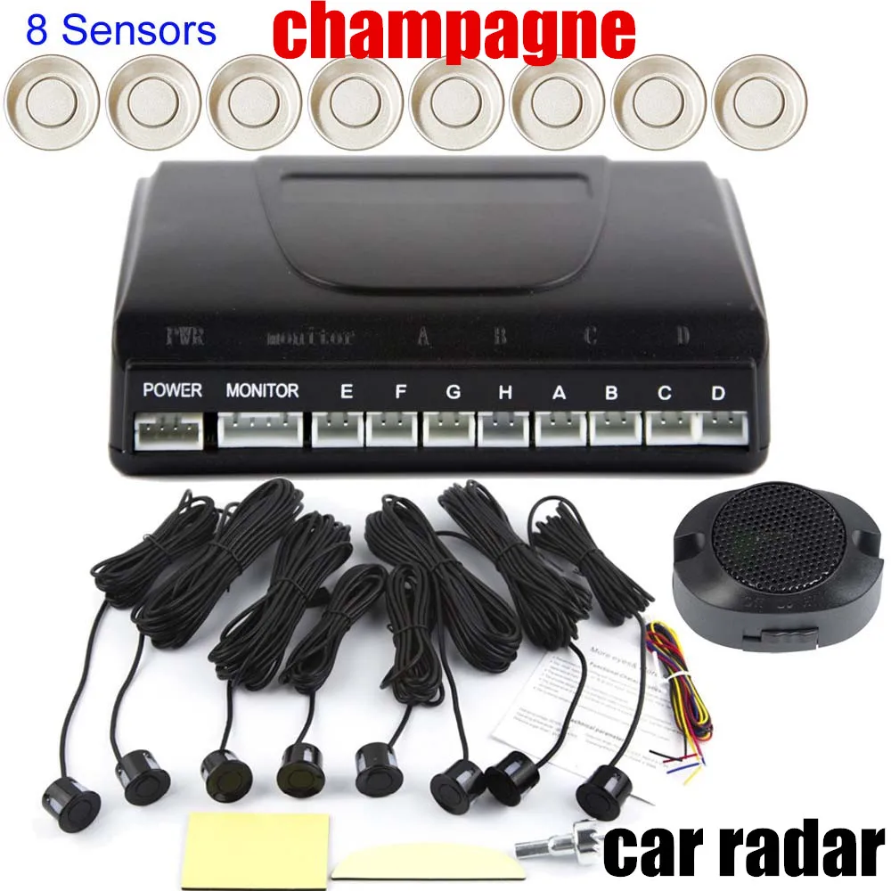 Автомобильный датчик парковки без светодиодный дисплея 8 датчиков радар заднего