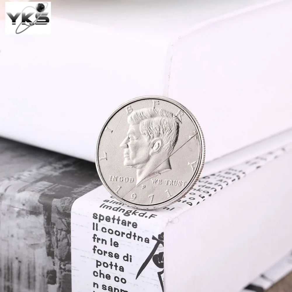 Магический крупным планом доллар Монета с бабочкой Магнитный Флиппер твердый металл половина реквизит трюк профессиональная Волшебная монета игрушки аксессуары