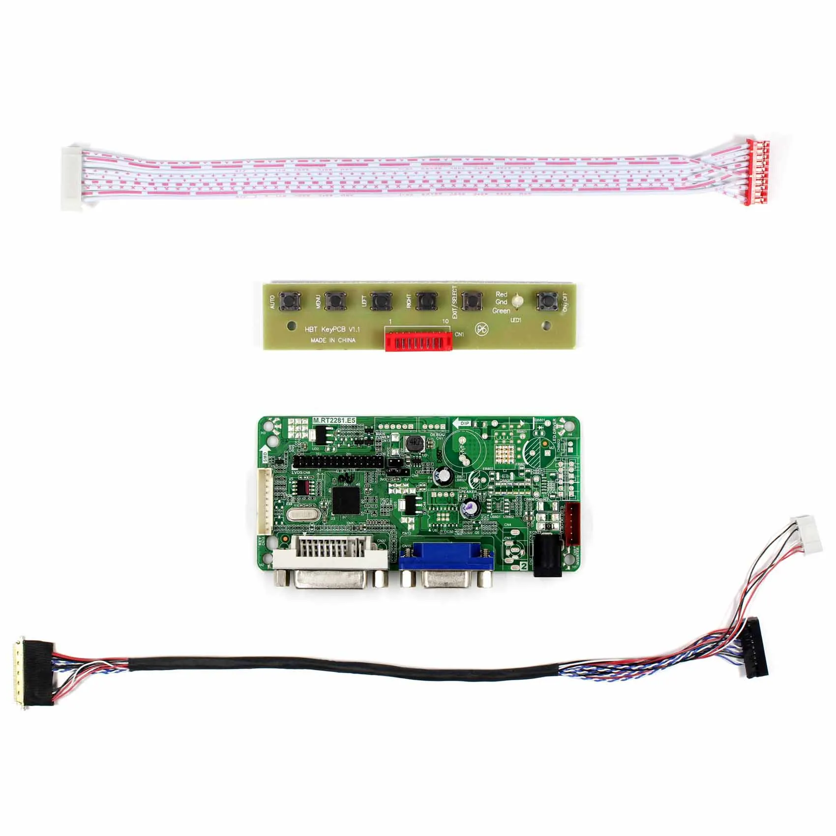 Плата контроллера ЖК дисплея DVI VGA RT2281 работает для 7 дюймовой яркости 1280x800