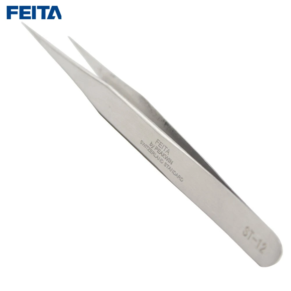 FEITA 7 шт. ST Пинцет из нержавеющей стали электроника серебро высокая точность