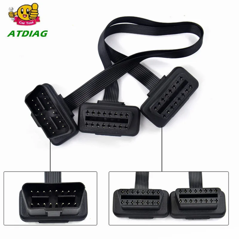 

TOP ODB OBD2 Cable 16 Pin 1 Male To 16 Pin 2 Female OBD II OBD2 Connector OBD2 1-2 Extension Diagnostic Cable Free Shipping