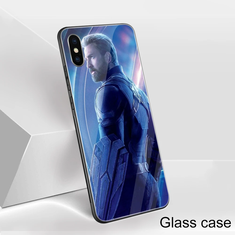 10 Ciciber Marvel Железный человек для iPhone 11 Pro Max X XR XS MAX 7 8 6 6S Plus стеклянные чехлы задняя крышка для samsung Galaxy S10e S10 S10 - Цвет: 10