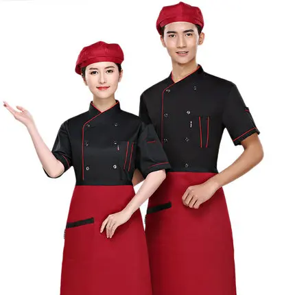 3 цветная одежда для шеф повара отеля комплекты кухни ресторана с коротким