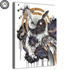 HD печатная 1 панель холст живопись абстрактная Инь Янь Сова от Sunima художественные настенные картины для гостиной плакаты и печатные картины