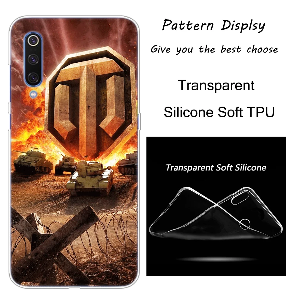 Горячая world of tanks силиконовый чехол для Xiaomi Pocophone F1 9T 9 9SE 8 A2 Lite A1 A2 Mix3 Redmi K20 7A Note 4 4X5 6 7 Pro S2 крышка