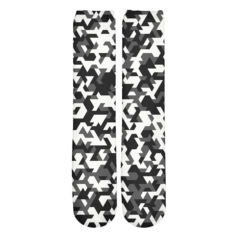 

Fashion Colorful Men women 3D Print Plaid Striped Socks skull Graffiti geometric Camouflage Casual Long Warm Winter Socks