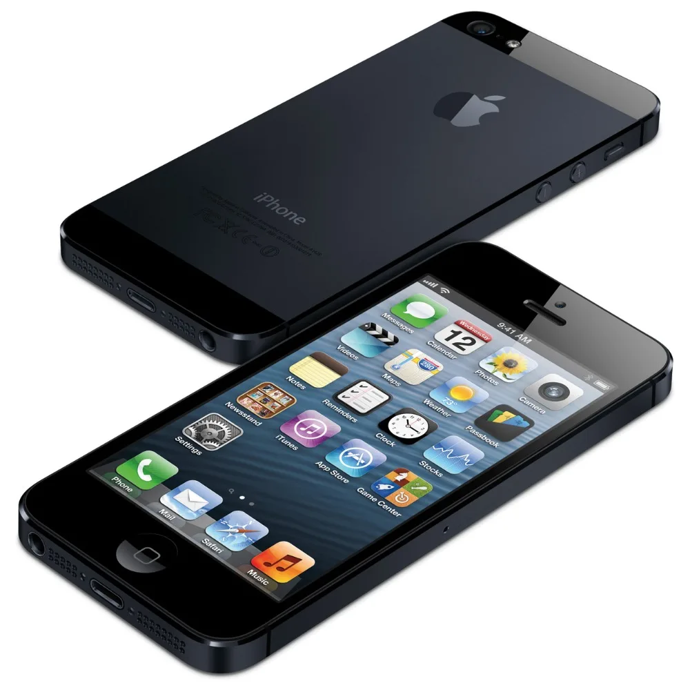 Разблокированный iPhone 5 16 Гб/32 ГБ/64 ГБ rom двухъядерный 3g 4,0 дюймов экран 8MP Бесплатный iCloud wifi gps IOS OS мобильные телефоны б/у