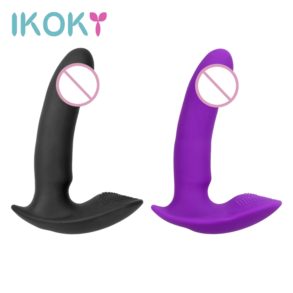 Анальный портативный фаллоимитатор IKOKY секс игрушки для женщин вибратор точки G