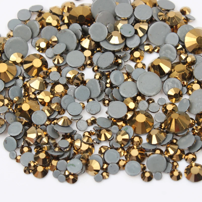 Высококачественные прозрачные стразы с горячей фиксацией разноцветные и камни