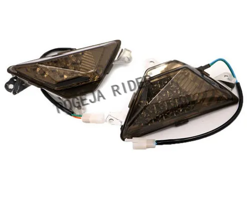 for Kawasaki Ninja ZX 300 ABS 2013 2014 EX300 13 14 Smoke Front Turn Signal Blinker Marker Left/Right LED Indicators Turnlights |