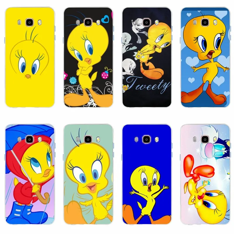 Tweety чехол с изображением птиц Мягкий Силиконовый ТПУ для телефона Samsung Galaxy S6 S6edge