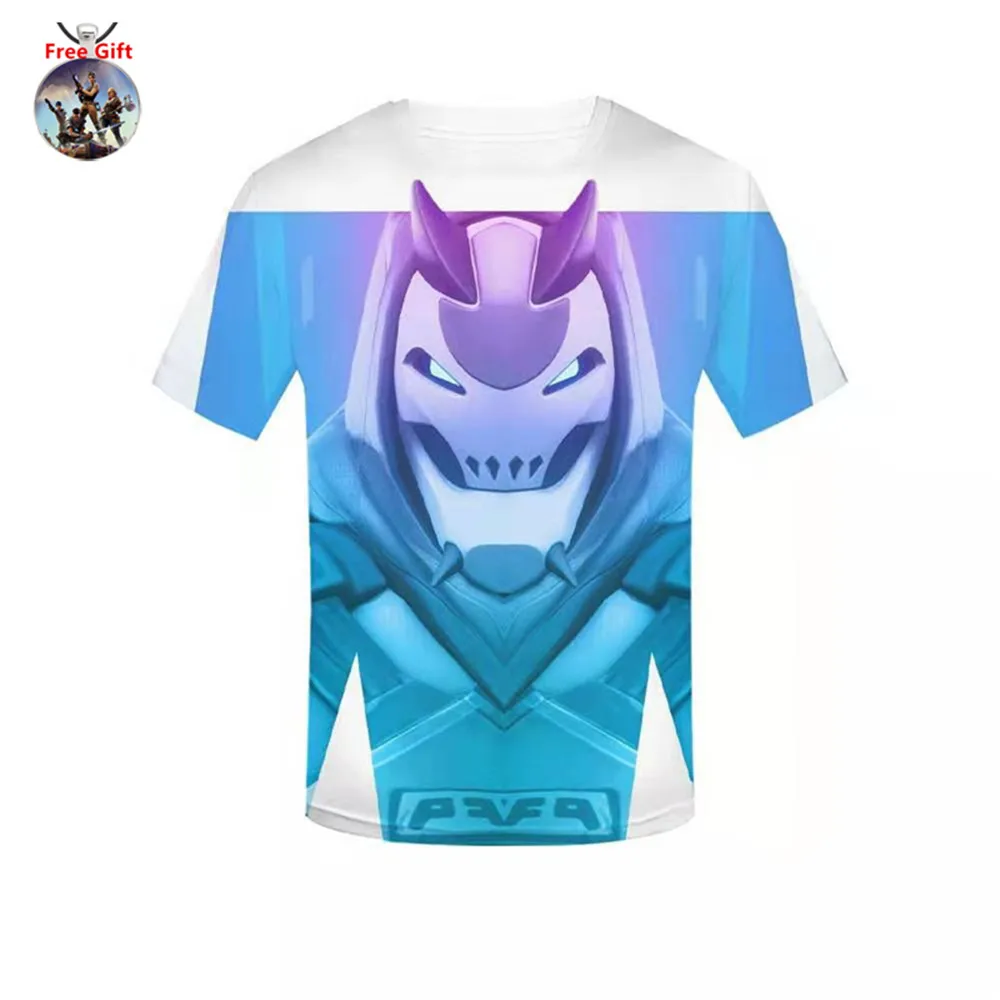 Kids Summer T Shirts Battle Royale Beach Short Pants Men T-shirt Game Season 9 Women Tee Black Knight Cosplay Costume Teenagers