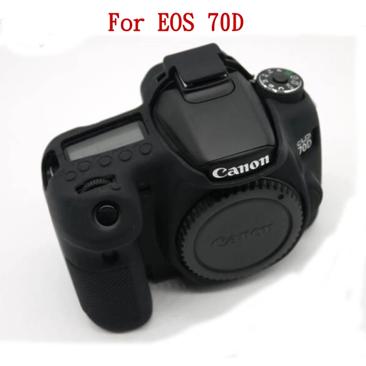 70D Black Мягкие сумки для камеры силиконовый резиновый гибкий чехол для Canon EOS 5D4 5D Mark IV 6D2 8D 7D 200D 6D Mark II защитный чехол - Цвет: 70D Black