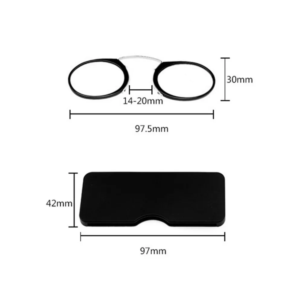 Портативные очки для чтения носа с чехлом удобные легкие пресбиопические