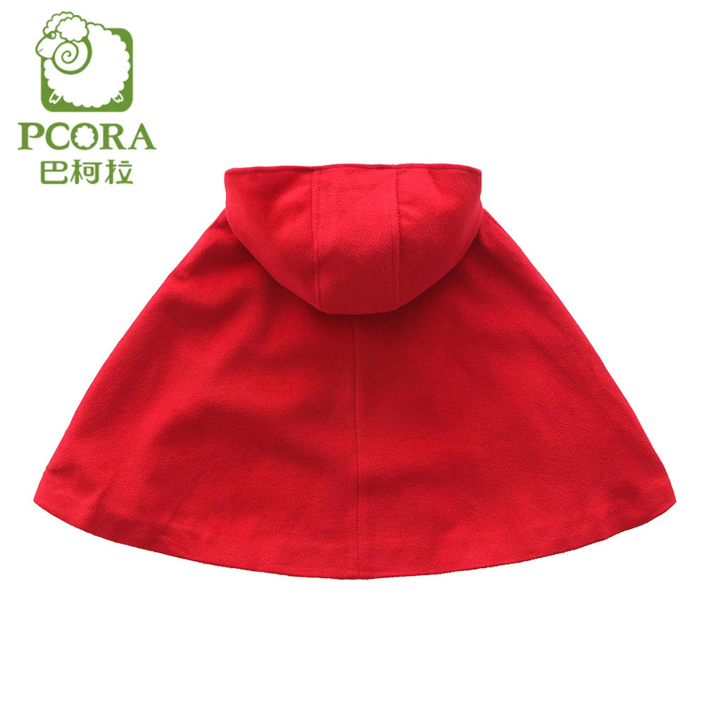 PCORA/Куртка для девочек на осень и зиму детская верхняя одежда красная с капюшоном