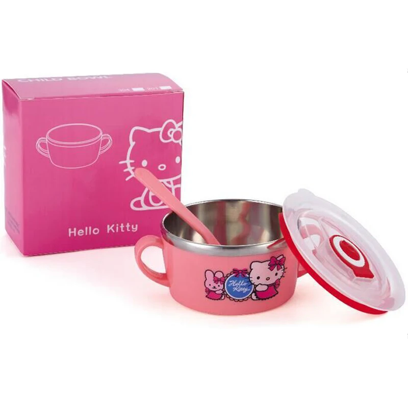 Милая Детская миска из нержавеющей стали контейнер для еды детская столовая