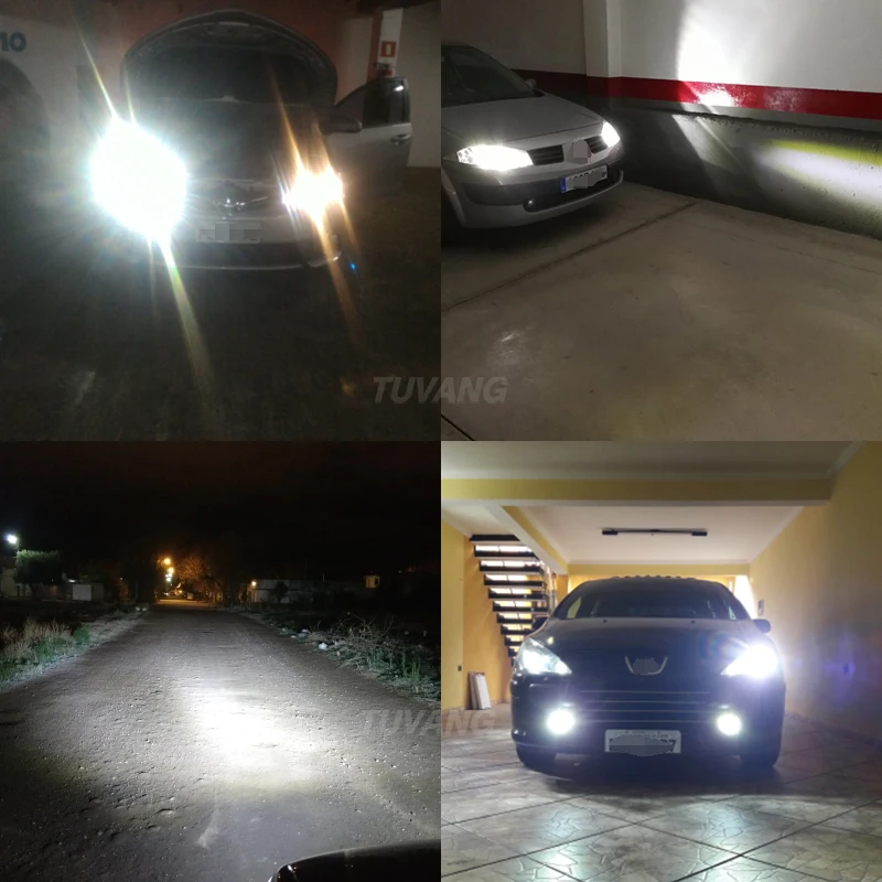 TUVANG H1 H7 светодиодный H4 светодиодный H11 H8 HB3 9005 HB4 9006 Автомобильный светодиодный лампы для передних фар 72W фары для 8000LM автомобильных фар Противотуманные фары 12V