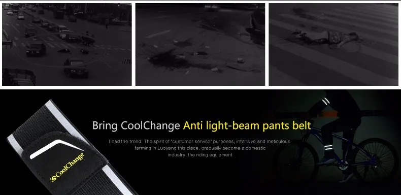 CoolChange Светоотражающие ремни безопасности для езды на велосипеде с одной ножкой, светоотражающие ремни безопасности для езды на велосипеде