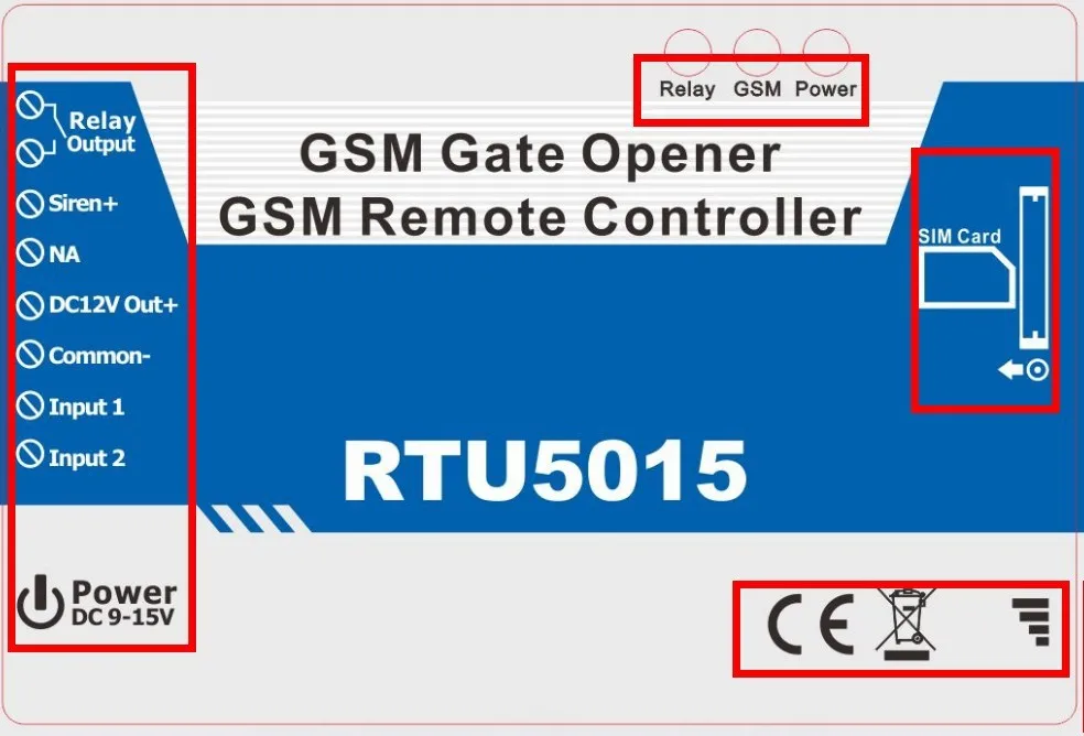GSM Беспроводной дистанционного открывания и GSM пульта дистанционного управления для открывания двери сигнализация android приложение управления средство открытия шлюза аварийная система RTU5015