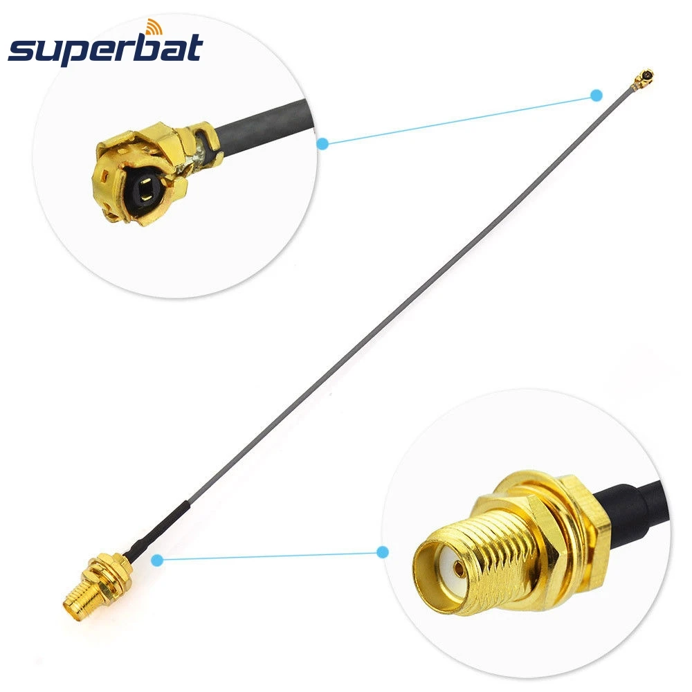 Superbat U.FL/IPX к SMA Джек Женский свинка хвостик гибкий 1 13 мм кабель 10 см для ТВ GSM CDMA 3G 4G