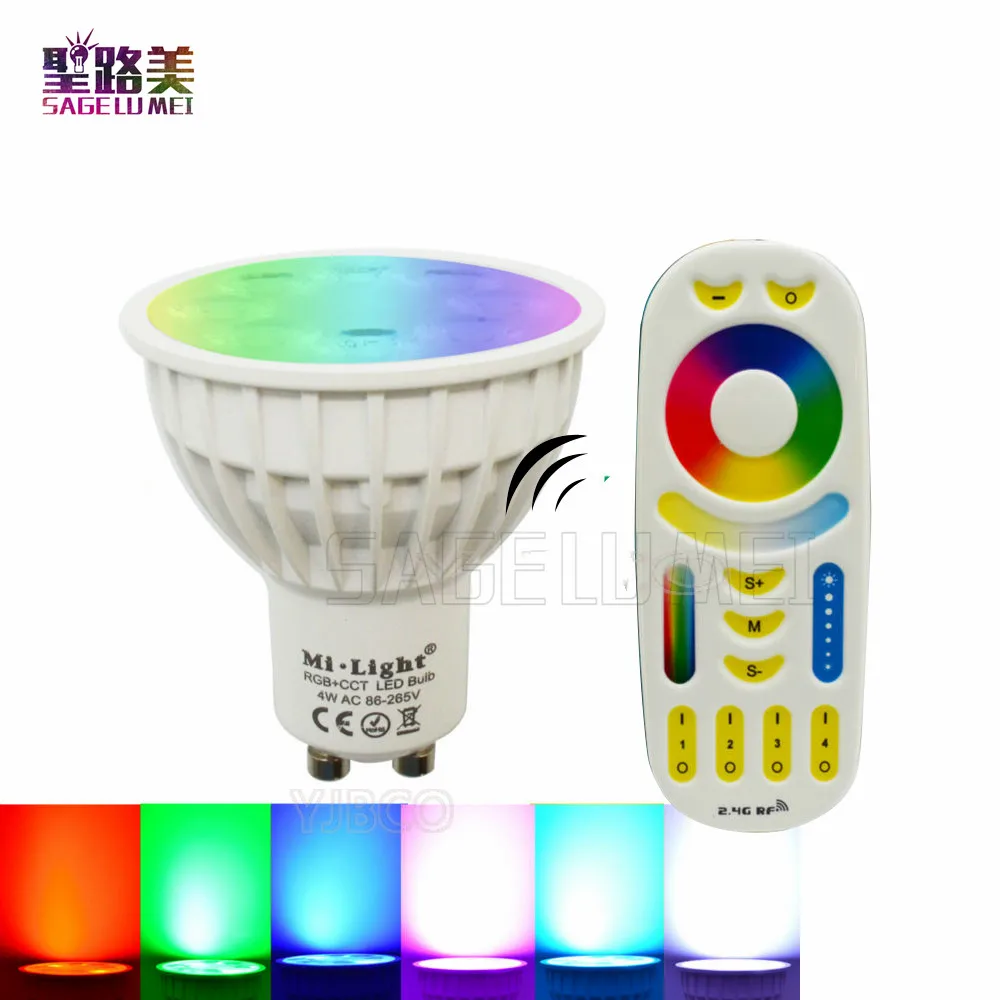 Mi светильник AC85V 265V 4 Вт GU10 RGB + CCT светодиодный с регулируемой яркостью 2 4G
