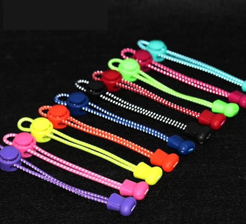 Reflective Elastic Shoelaces Stretching Lock ShoeLaces No Tie Shoelace Outdoor Sneakers Sport Casual Canvas Shoe Laces Wholesale | Обувь